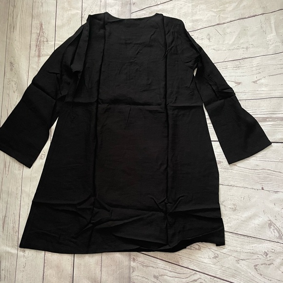 Fresh Produce Black Bahia Dress / Swimsuit Coverup Tassel V-neck S - Picture 5 of 5